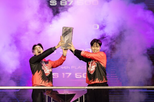 phygital athletes celebrate their win at games of the future 2024