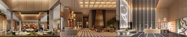 从左至右依次为：杭州西湖筑格酒店、深圳南山筑格酒店、上海武宁筑格酒店