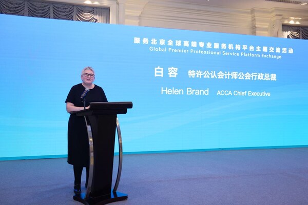 白容在北京全球高端专业服务机构平台主题交流会上致辞