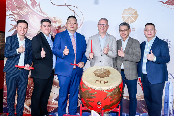 celebrating the official launch of pfpfa hk limited with key leaders from singwealth holdings & pfp group services—william ng, simon ng, jeffrey chow, peter huber, shawn lim, and henry koh!