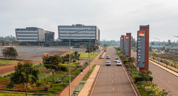 entrance to tatu city special economic zone, africa's leading new city, located just 30 minutes from kenya’s capital, nairobi. the location of emirates logistics’ new state-of-the-art facility.